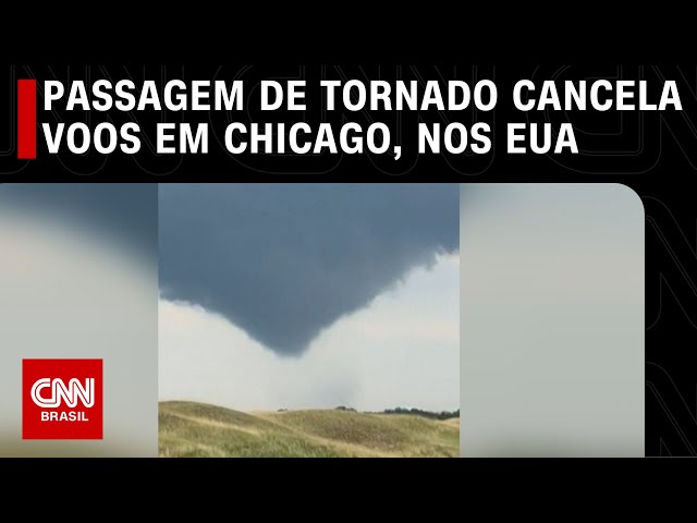 Passagem de tornado cancela voos em Chicago, nos EUA | CNN NOVO DIA