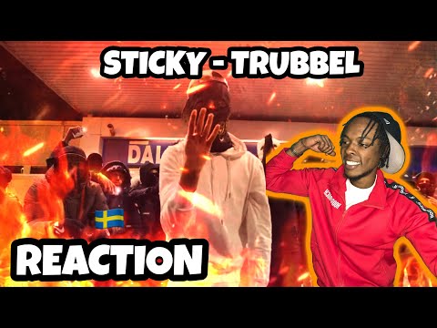 AMERICAN REACTS TO SWEDISH DRILL RAP! Sticky - Trubbel (Unreleased) (ENGLISH LYRICS)