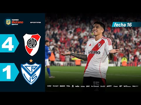 RIVER 4 - 1 VÉLEZ I Resumen del partido | #TorneoBetano Apertura 2025
