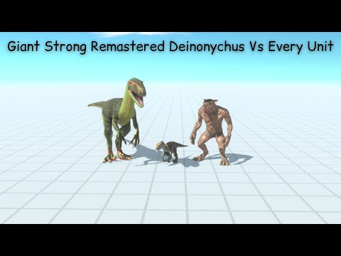Giant Strong Remastered Deinonychus Vs Every Unit ARBS |Animal Revolt Battle Simulator