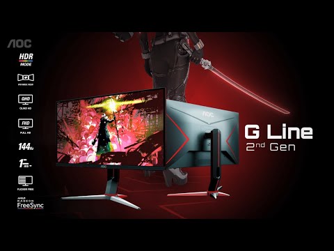 Monitorius AOC G2490VXA, 24", Juodos spalvos video