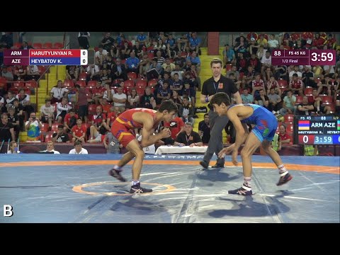 1/2 FS - 45 kg: R. HARUTYUNYAN (ARM) v. K. HEYBATOV (AZE)