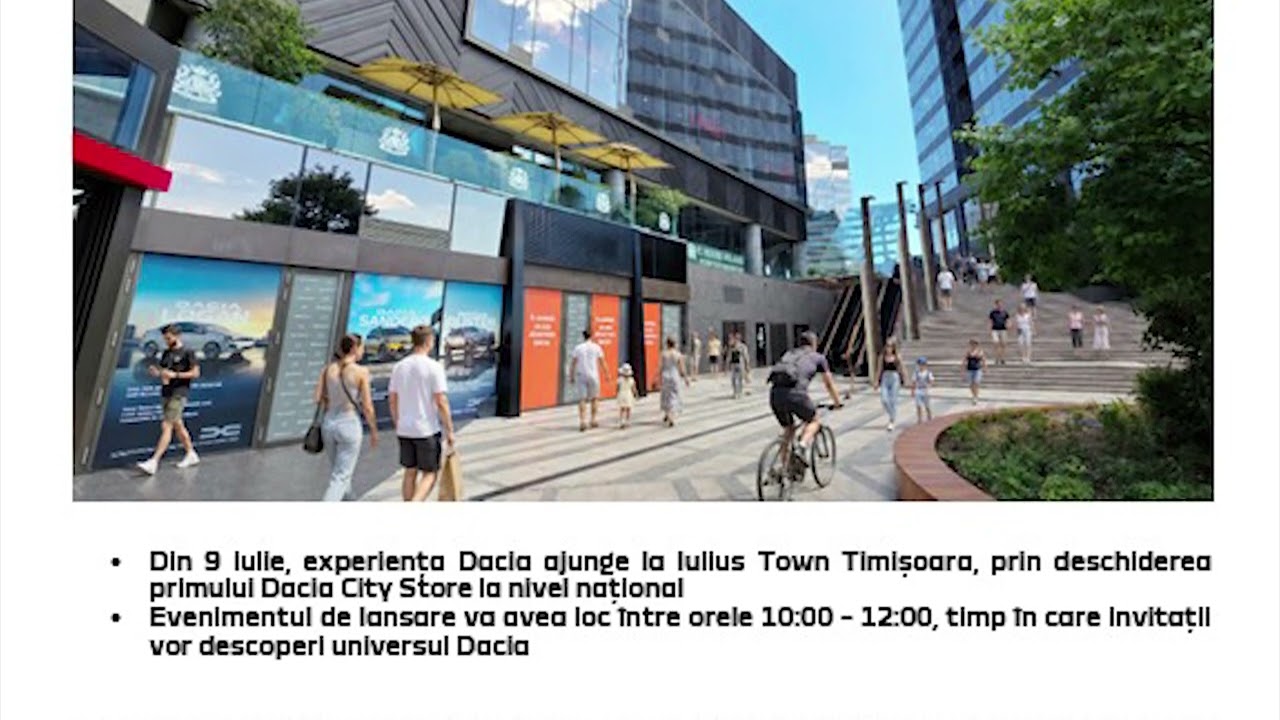 PRIMUL DACIA CITY STORE DINTR-UN SHOPPING MALL SE DESCHIDE CURÂND LA Junkbusters Timișoara
