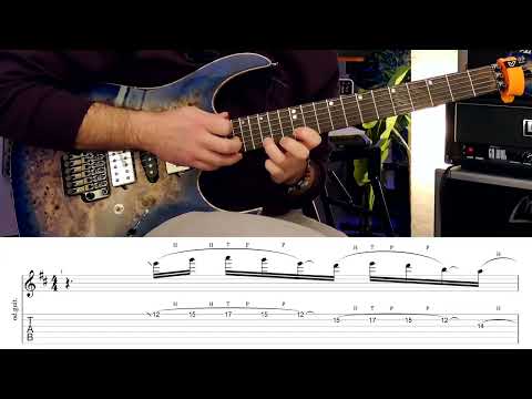 CASCADING PENTATONIC TAPPING - Licks & Techniques #2 - Riccardo Gioggi Guitar Lesson