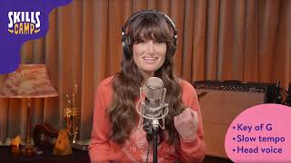 Idina Menzel Sings "Tomorrow" in the key of G, slow tempo, in head voice (2020)