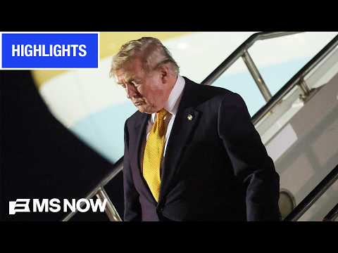 Trump ‘smuggled in a catering truck’ off Air Force One amid Iran threat | MS NOW Highlights