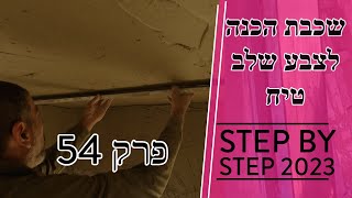 מבצעים שכבת הכנה לצבע על טיח שחור - מתקדמים לקראת ריצוף! (2023)