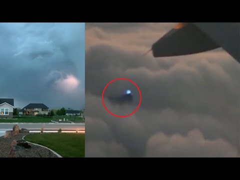 A Mysterious Blue-Lighted Object Was Seen Near a Plane While Flying in the Air