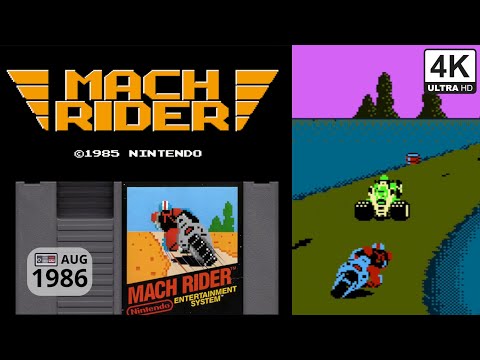 Mach Rider (Nintendo, Aug 1986) - NES Gameplay 4K