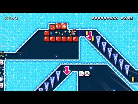 Long Snowy Speedrun/長めのスピードラン by めぽちん♪ (サブ) 🍄 Super Mario Maker 2 ✹Switch✹ #awp