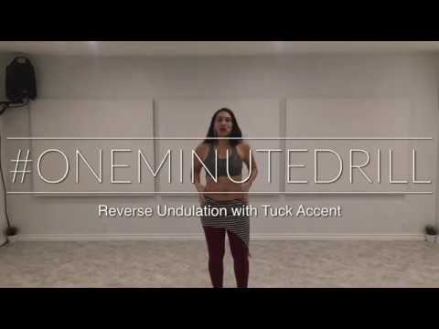 How to Belly Dance with Samantha Karim - One Minute Drill - Reverse Undulation with Tuck Accent