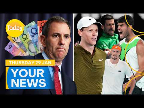 Your News | Treasurer on inflation shock; Aussie Open’s top four semi-finals | Today Show Australia