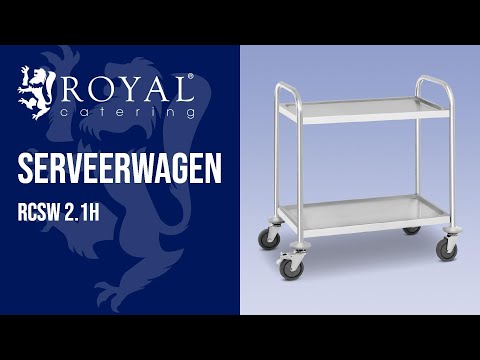 Video - Serveerwagen - 2 dienbladen - tot 150 kg