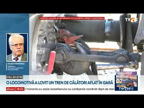 Accident feroviar în gara Ilva Mică: o locomotiva lovește cu putere vagoanele