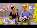 Blippi And Meekah Learn How To Skateboard At The Skate Park Educational Videos For Kids