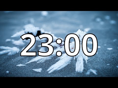 23 Minute Winter Timer Countdown With Music and Alarm (Simple Beep)