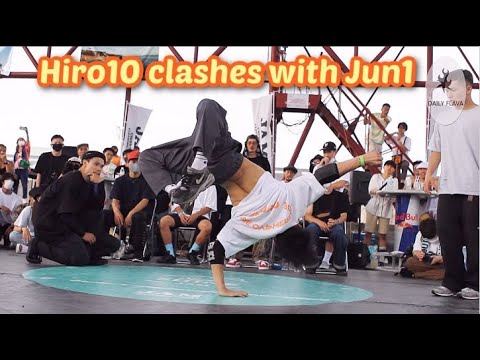 Bboy Hiro10 clashes with Jun1 and the results are fire! Gunsmoke Breakers vs. Body Carnival.