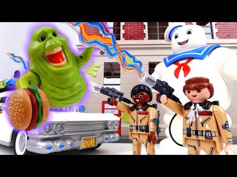 Go PLAYMOBIL Ghostbusters~! Slimer Stay Puft Marshmallow Man