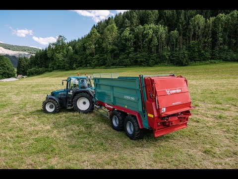 Farmtech ULTRAFEX-1200 (12t) univerzális szervestrágyaszóró készletről