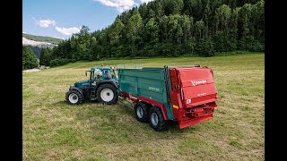 Farmtech ULTRAFEX-1200 (12t) univerzális szervestrágyaszóró készletről