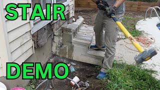 Reinforced Concrete Stairs Demolition