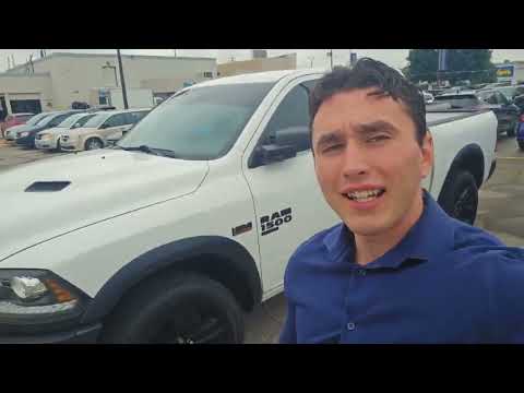 2022 Ram 1500 Classic Warlock 4x4 Crew Cab 5'7" Box in White for sale at Kitchener Chrysler Dodge Jeep Ram in Kitchener, ON