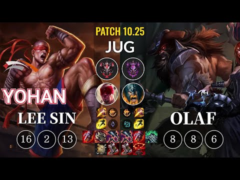 HLE yoHan Lee Sin vs Olaf Jungle - KR Patch 10.25