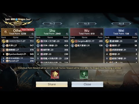 Faction War 8 September 2023 Dragon Venture Hell Maze Zulong - Dynasty Legends 2