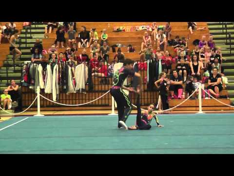 Anna Blough & Brian Coffey, Junior Elite 12-18 Mixed Pair.  Combined Routine, Acrobatic Gymnastics