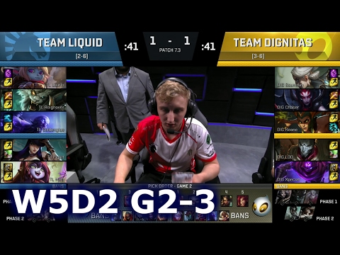 Liquid vs Dignitas Game 3 | S7 NA LCS Spring 2017 Week 5 Day 2 | TL vs DIG G3 W5D2 1080p