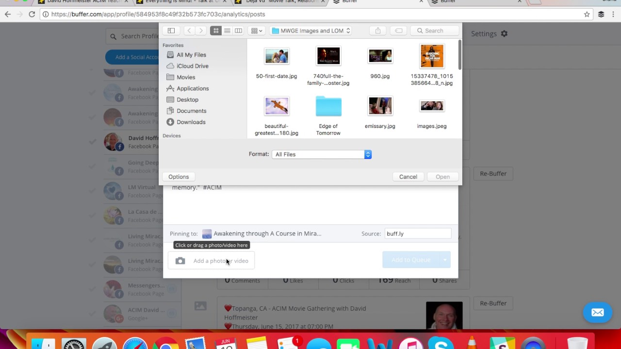 BUFFER - how to rebuffer to Pinterest