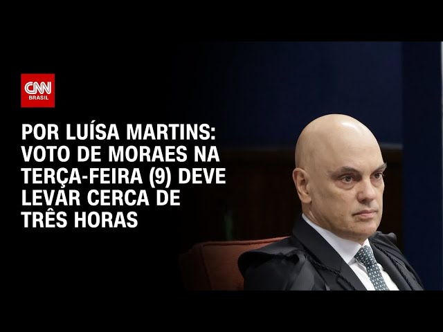 Voto de Moraes na terça-feira (9) deve levar cerca de três horas | BASTIDORES CNN