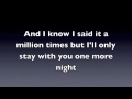 One More Night - Maroon 5 (Official Lyrics) 