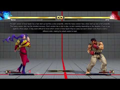 Street Fighter V Champion Edition - Rose Guide showcasing Rose's Special Moves