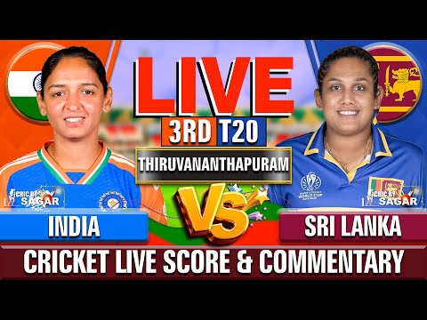 India Women vs Sri Lanka Women | 3rd T20 | Cricket Live Score & Commentary