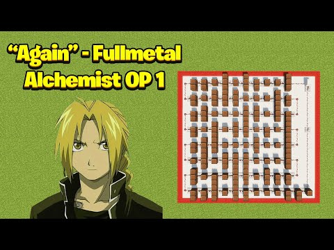 "Again" - Fullmetal Alchemist Brotherhood OP 1 Minecraft Note Blocks Tutorial