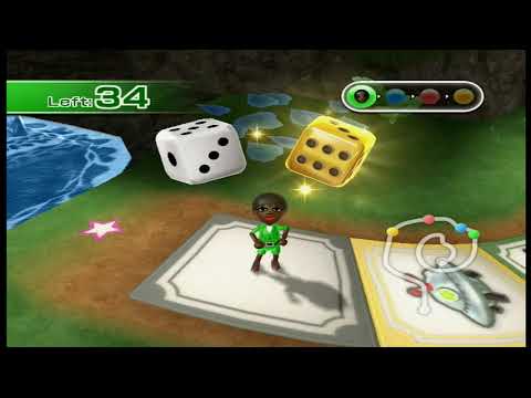 Wii Party Board Game Island Eva vs Gabi vs Sarah vs Greg