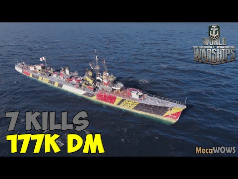 World of WarShips | Yūgumo | 7 KILLS | 177K Damage - Replay Gameplay 4K 60 fps