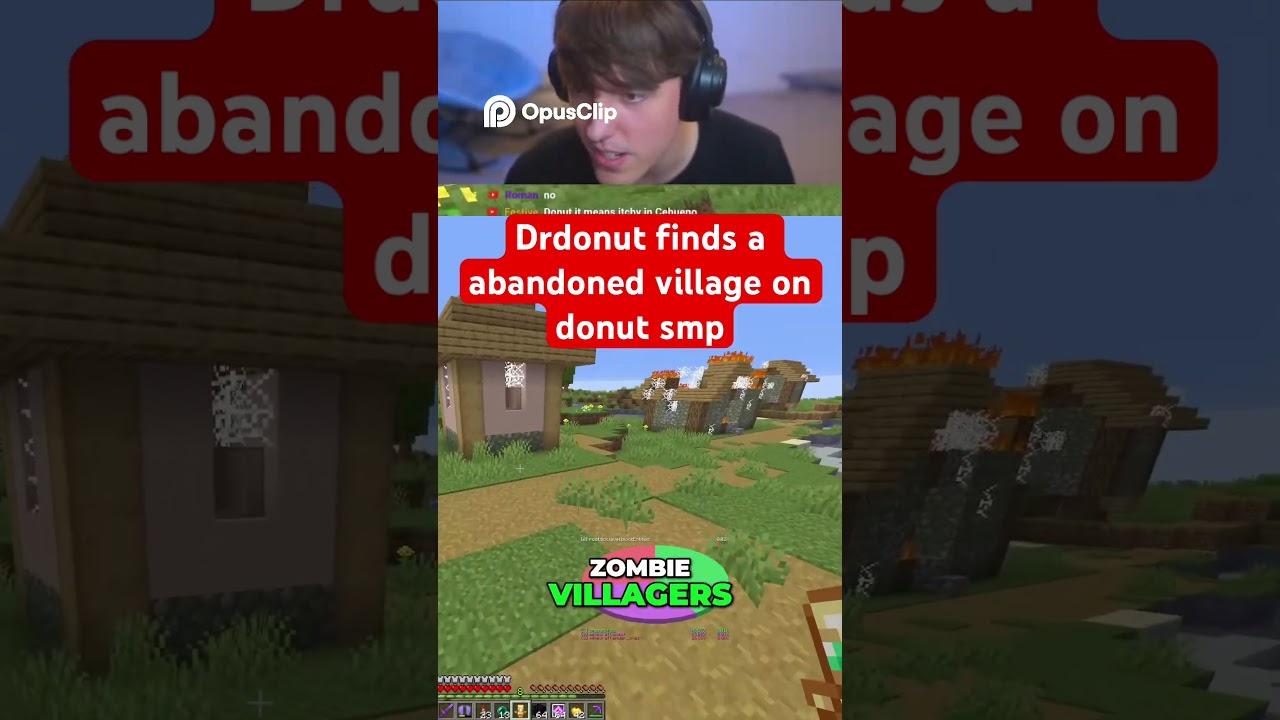 Drdonut finds an abandoned village on donut smp #drdonut #minecraft #donutsmp #minecraftshorts