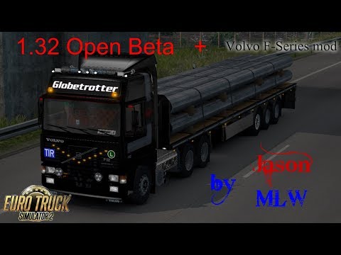 ETS2 1.32 Open Beta - Trailer Ownership + Volvo F-Series MOD Review(Greek)