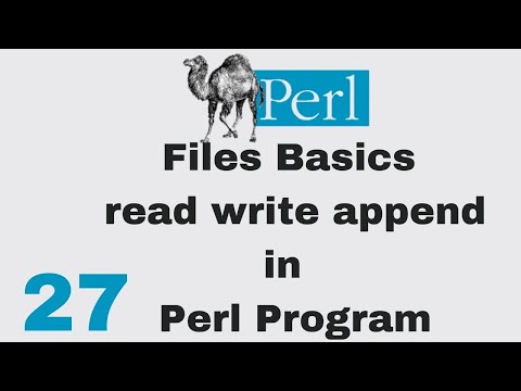 Perl Script Basic Tutorial 27 Files Basics Read Write Append