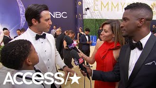 Milo Ventimiglia Crashes His 'This Is Us' Son Lonnie Chavis' 2018 Emmys Interview | Access video
