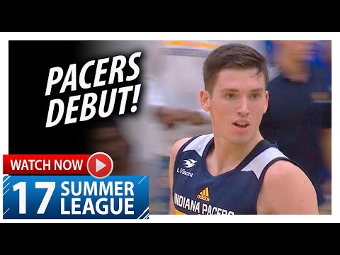 T.J. Leaf Full Pacers Debut Highlights vs Hornets (2017.07.02) Summer League - 12 Pts, 5 Reb