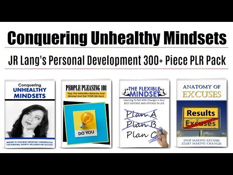 Conquering Unhealthy Mindsets PLR Review Bonus - JR Lang's Personal Development 300+ Piece PLR Pack Video