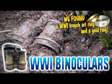 Hidden Treasures of WWII Metal detecting. Nazi gold ring and WW1 binoculars find
