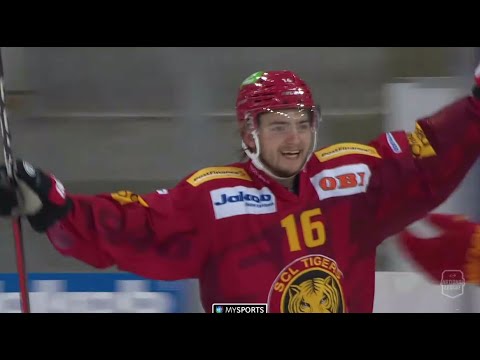 Erik Brannstrom roofs the OT winner in Swiss League action