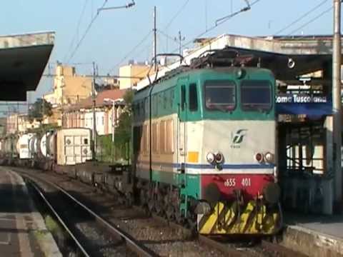 E655.401 in partenza col TCS 67018 Pomezia - Gallarate