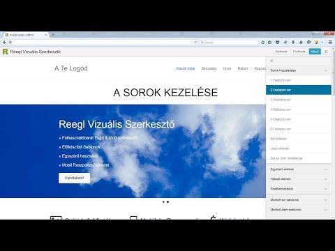 Reegl Vizuális Szerkesztő a sorok használata
