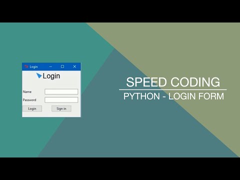 Speed Coding Python Login Form