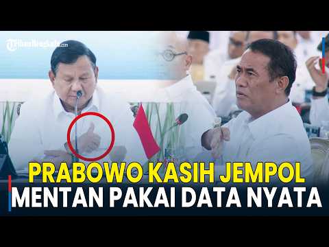 Diskusi Sengit, Prabowo Berikan Jempol ke Mentan Amran, Tampilkan Data Fakta dan Nyata